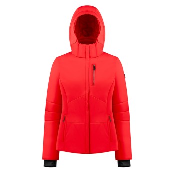 Womens stretch ski jacket scarlet red Emma