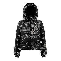 Girls synthetic down ski jacket paisley black Chloe