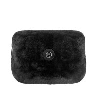 Ski belt bag fake fur bubbly black Pouci