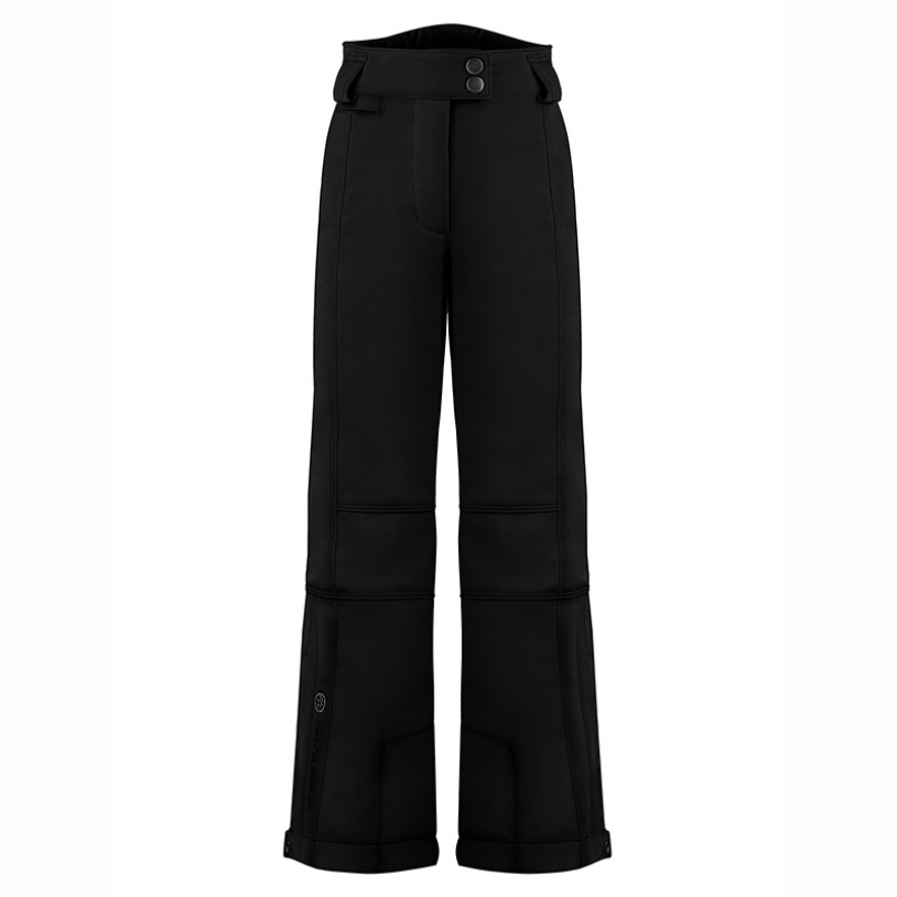 Girls stretch ski pants black
