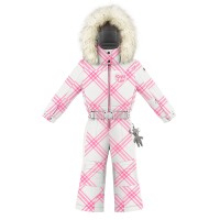 Girls overall cross orchid pink with fake fur