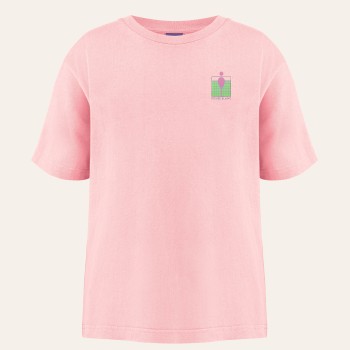 Womens cotton t-shirt tennis flamingo pink