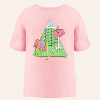 Womens cotton t-shirt tennis flamingo pink
