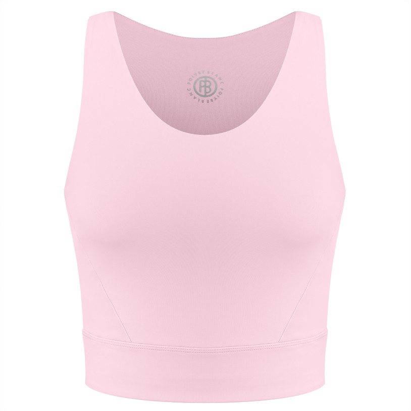 Womens crop top powder pink