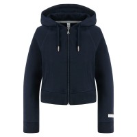 Girls blue cotton jacket with hoody