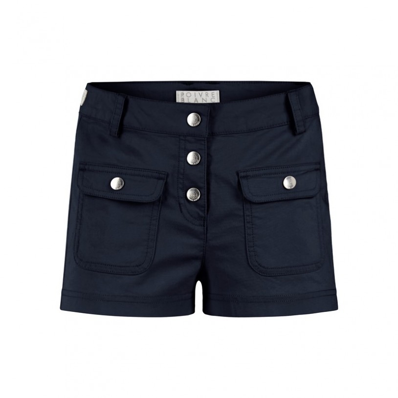 Girls cotton shorts oxford blue