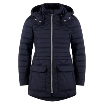 Girls blue quilted coat