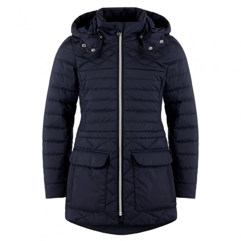 Girls blue quilted coat