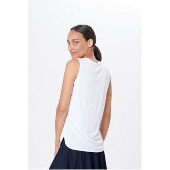 Womens tank fancy white/oxford blue
