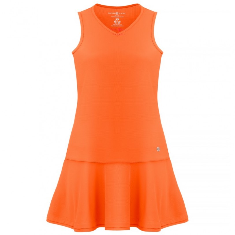 Womens eco light indigo orange dress (recycled)
