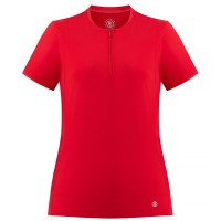 Womens polo shirt cherry red