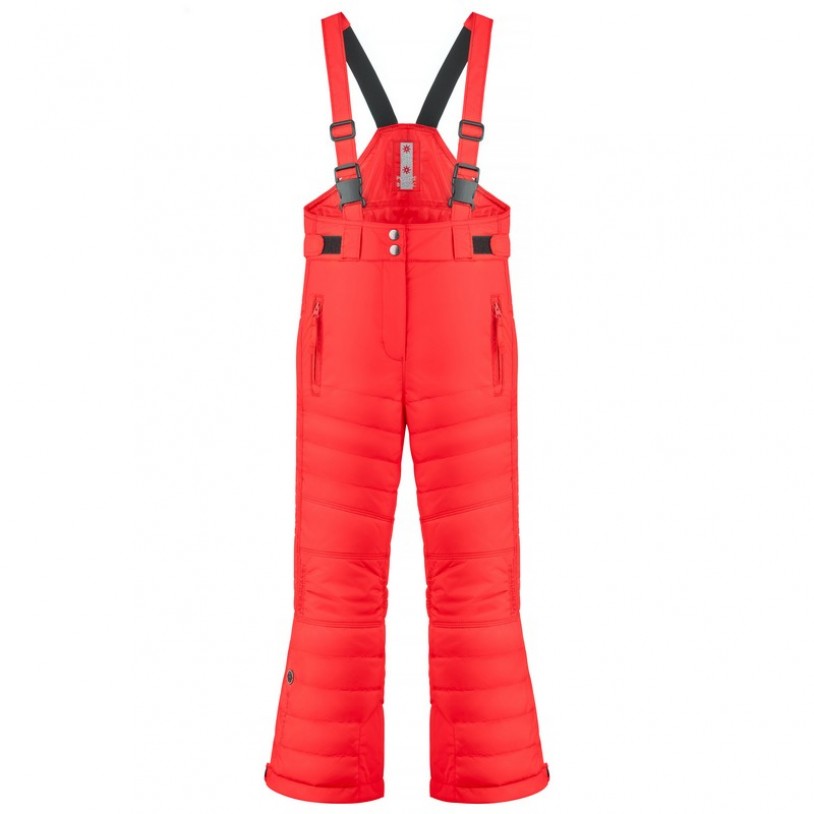 Girls ski pants scarlet red