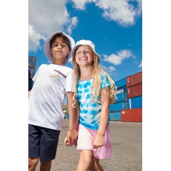 Girls eco active t- shirt cloudy diva blue