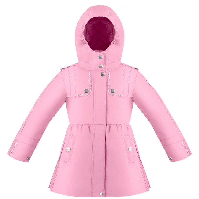Girls raincoat fancy palm pink