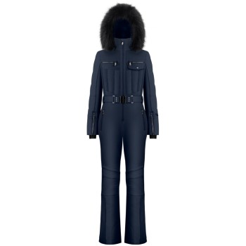 Womens overall gothic blue with fake fur