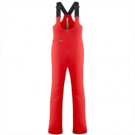 Womens stretch bib pants scarlet red