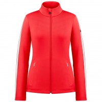 Womens stretch fleece jacket scarlet red