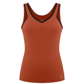 Womens tank top electro orange/black