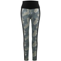Womens leggings paint art green