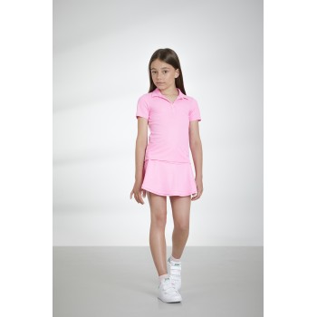 Girls eco active polo shirt sweet pink