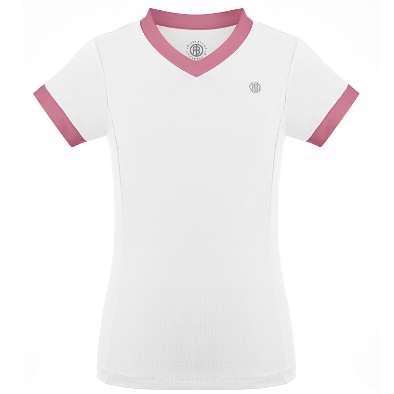 Girls t-shirt white/sweet pink