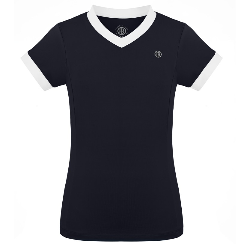 Girls t-shirt oxford blue/white