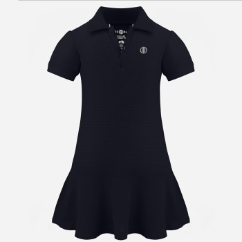 Girls polo dress oxford blue