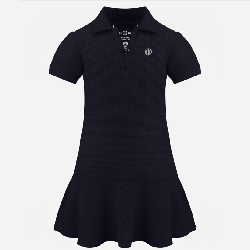 Girls polo dress oxford blue