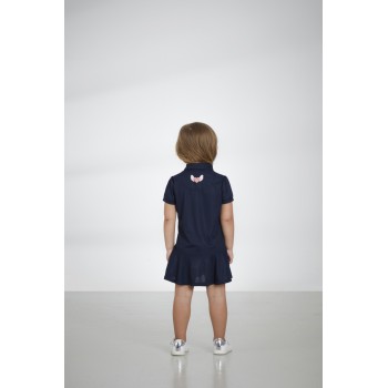 Girls polo dress oxford blue