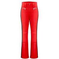 Womens stretch ski pants scarlet red/black