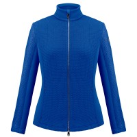 Womens stretch fleece smock infinity blue