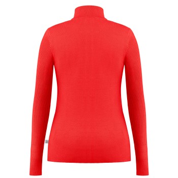Womens knit jacket scarlet red