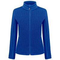 Girls stretch fleece jacket smock infinity blue