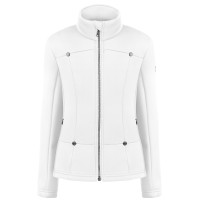 Girls stretch fleece jacket white