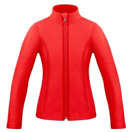 Girls micro fleece jacket scarlet red