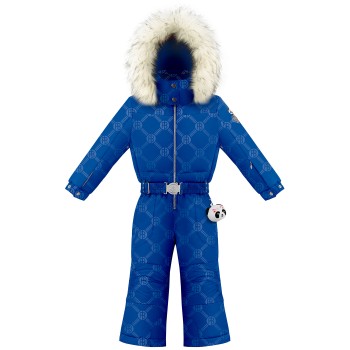 Girls overall embo infinity blue with fake fur