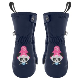 Girls mittens gothic blue