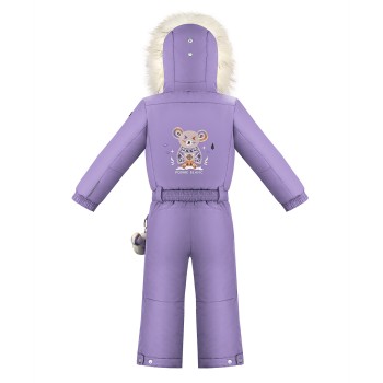 Girls overall lavender purple Joyce with fake fur