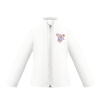 Girls micro fleece jacket white Ruby