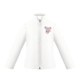 Girls micro fleece jacket white Ruby