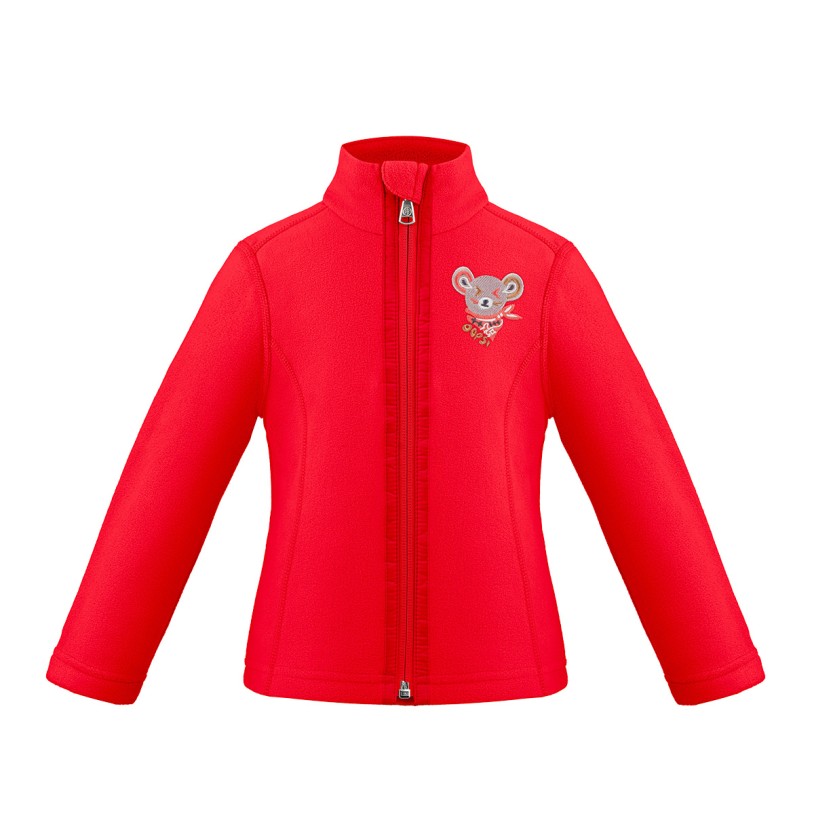 Girls micro fleece jacket scarlet red Ruby