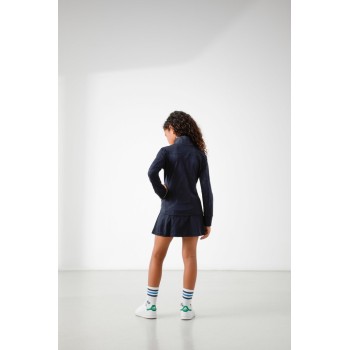 Girls stretch jacket embo oxford blue